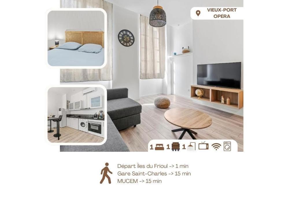 Spacieux T2 Vieux Port Opera Marseille Extérieur photo